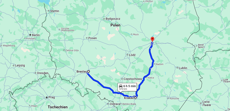 Die drei Stationen der Studienreise: Breslau, Krakau und Warschau Die drei Stationen der Studienreise: Breslau, Krakau und Warschau