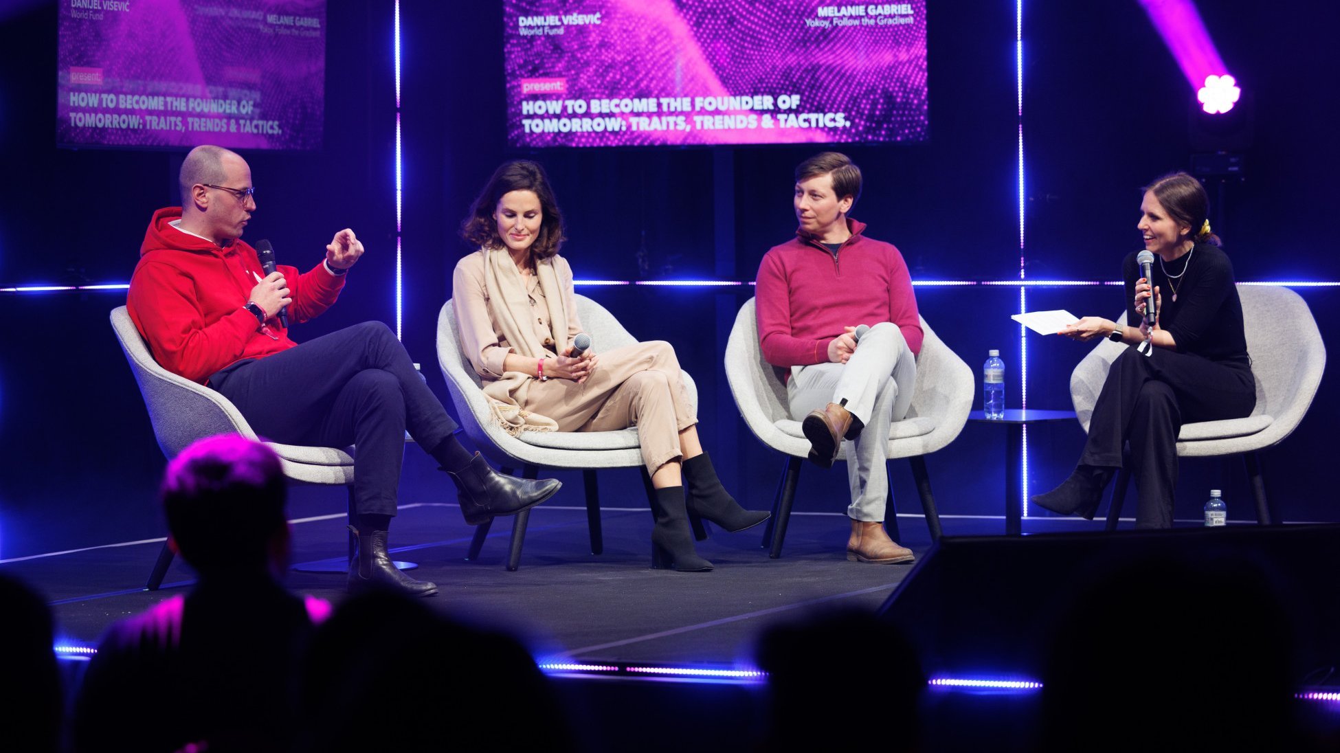 Christoph Klink, Eva Valerie Gfrerer, Danijel Visevic und Melaie Gabriel am START Summit 2025 Christoph Klink, Eva Valerie Gfrerer, Danijel Visevic und Melaie Gabriel am START Summit 2025