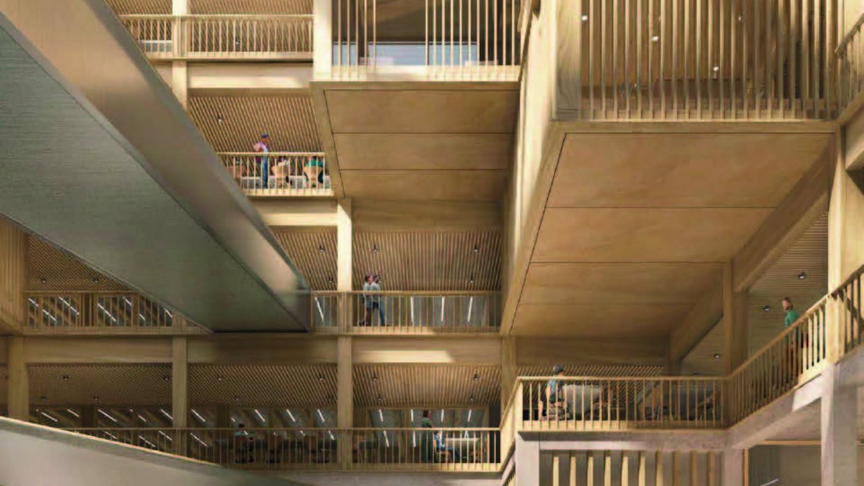 Siegerprojekt Campus Platztor Visualisierung Innenansicht