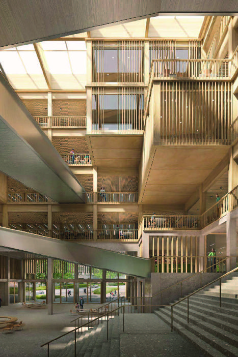 Siegerprojekt Campus Platztor Visualisierung Innenansicht