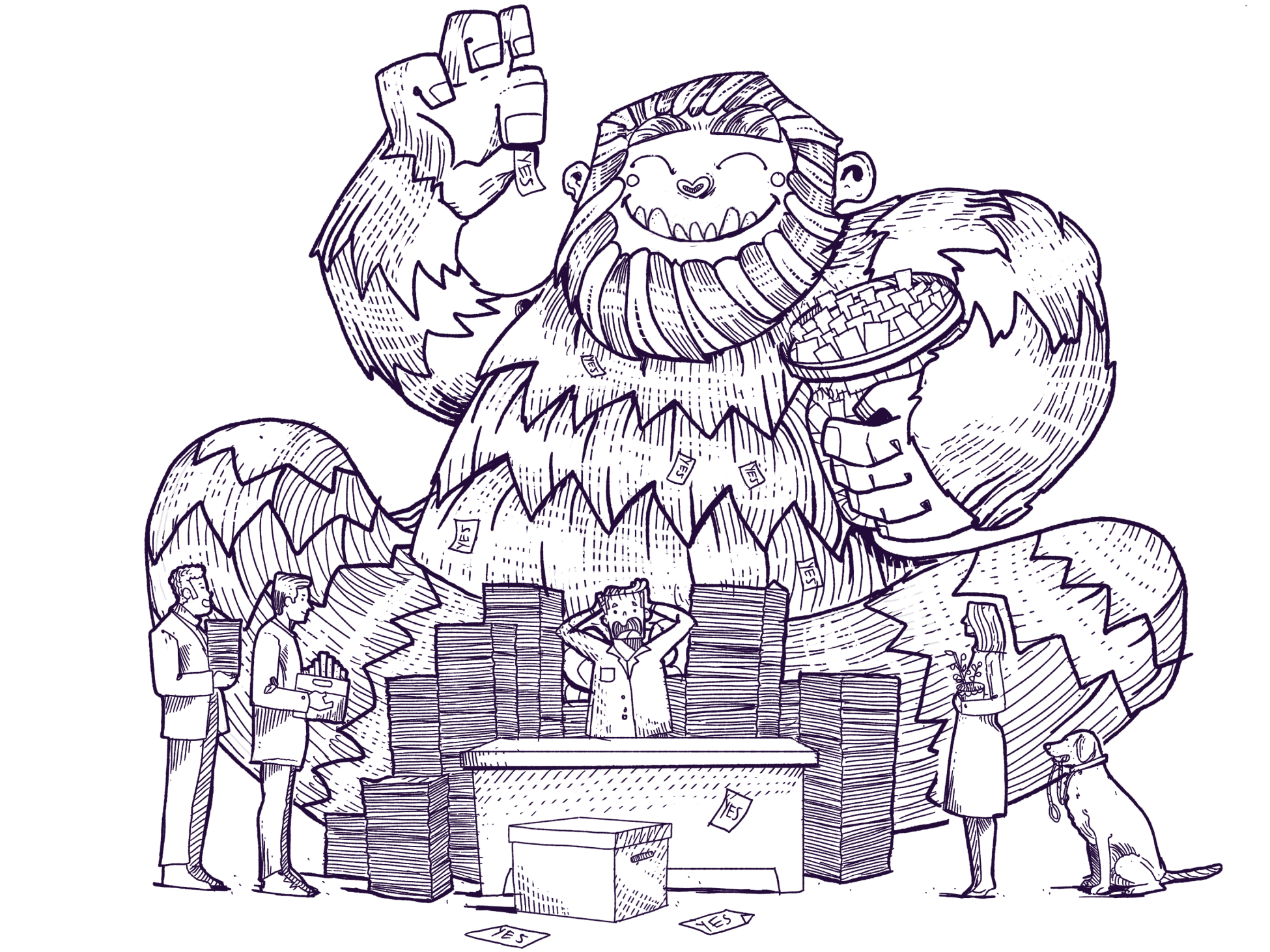 Der Yes Yeti - eines der Monster aus dem Buch.