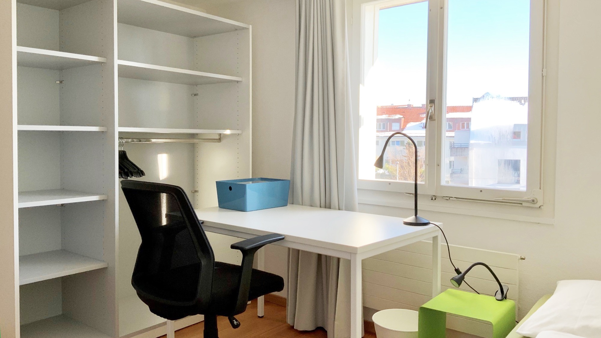 Office desk in the bedroom