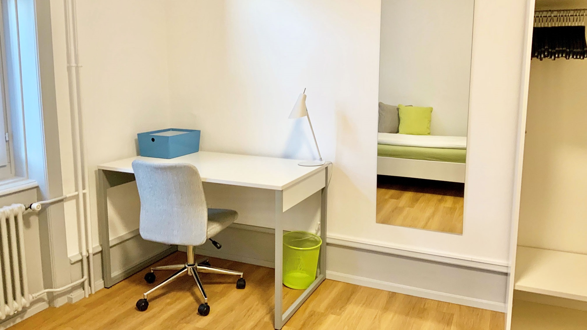 Office desk in the bedroom