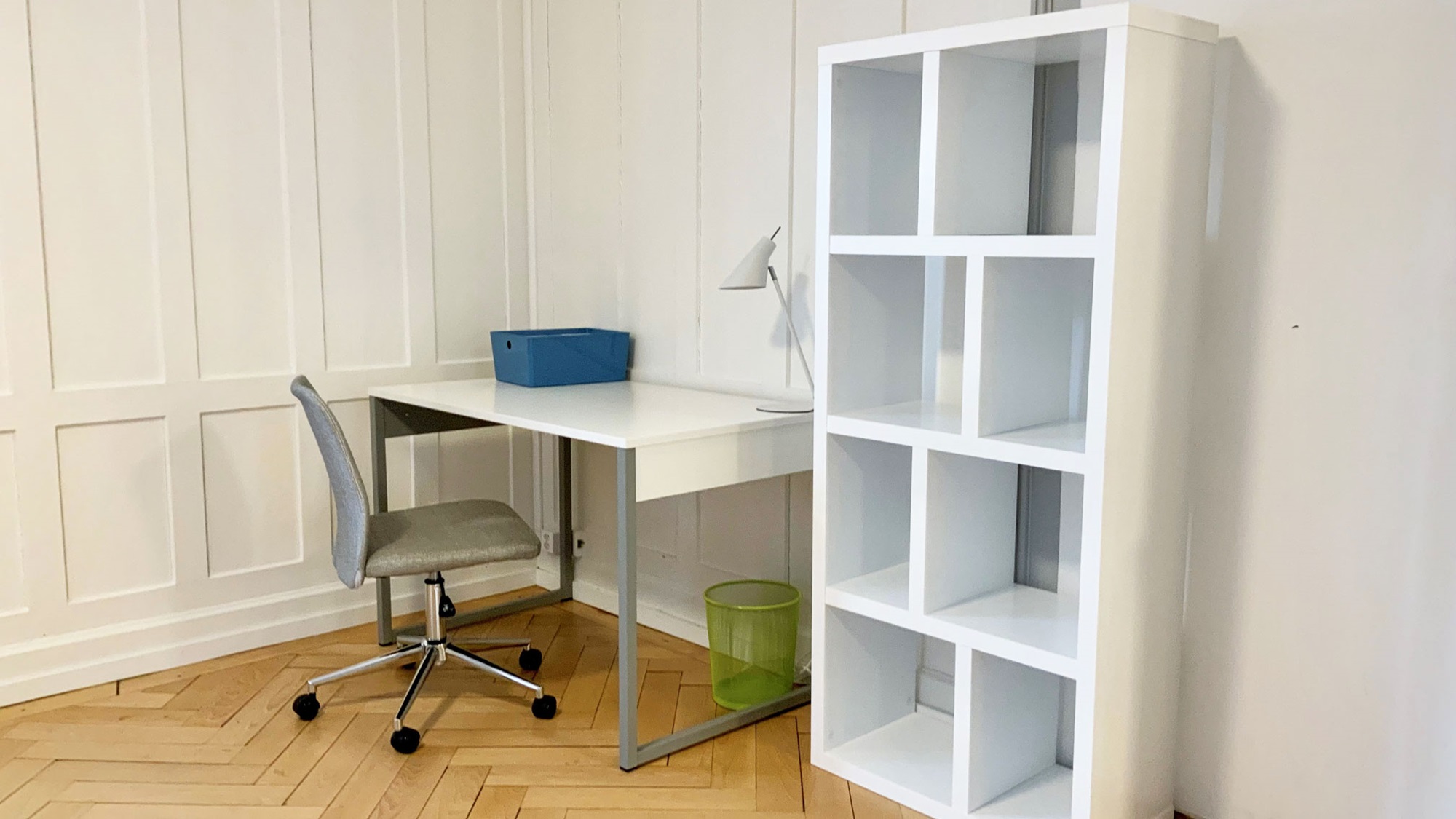 Office desk in the bedroom