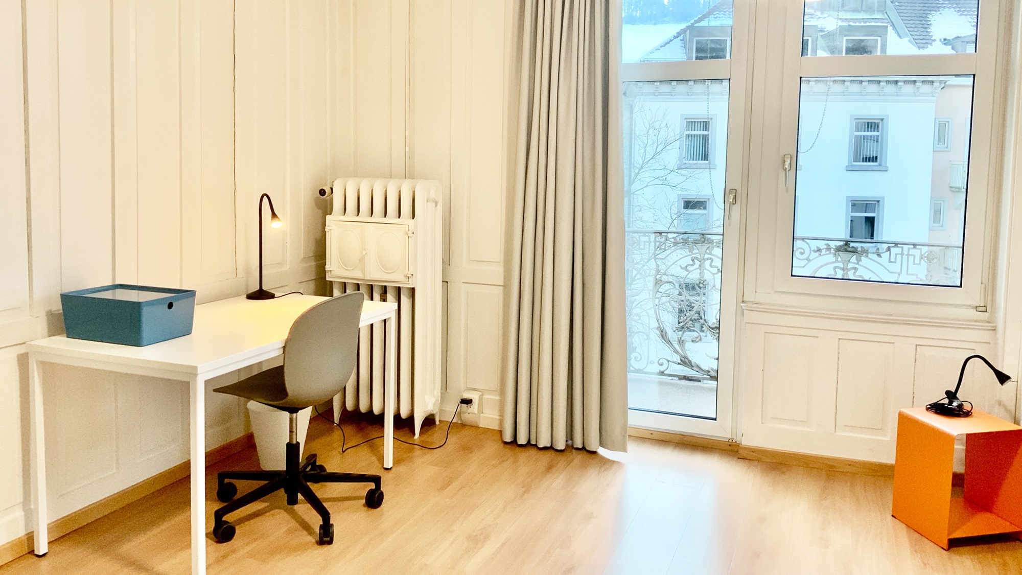 Office desk in the bedroom